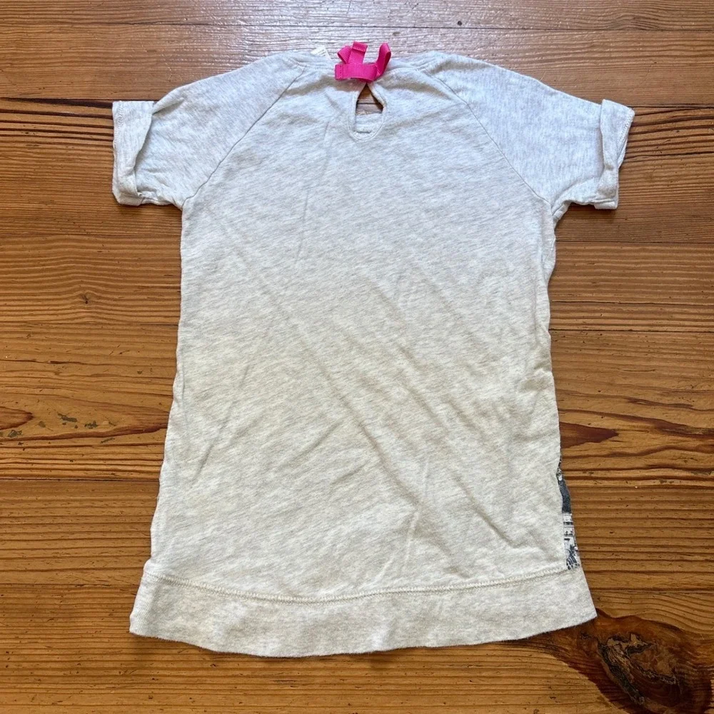 OshKosh‎ B'Gosh Graphic Tee Kids Gray Excellent J'Adore Paris Glitter SIZE 6